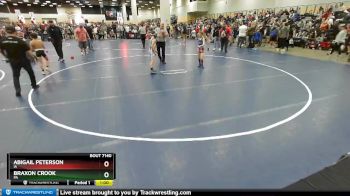 67 lbs Champ. Round 2 - Abigail Peterson, IA vs Braxon Crook, PA