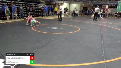 85 lbs Round Of 32 - Walker Lindermuth, Brookville vs Jake Evans, Lackawanna Trail