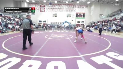 115 lbs 1st Place Match - Audry Winkles, TriValley vs Amy Twait, Meridian