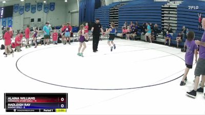 65 lbs Round 5 (6 Team) - Alaina Williams, Minnesota Storm Girls vs Hadleigh Ray, Kansas Girls