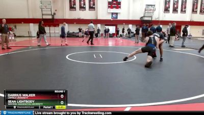 197 lbs Round 1 - Sean Lightbody, Western Washington University vs Darrius Walker, Linfield University