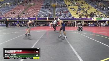 141 lbs Quarters & 1st Wb (16 Team) - Brayden Lowery, Indianapolis vs Eran Marx, Grand Valley State