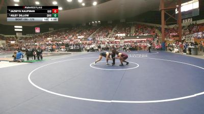 170 lbs Quarterfinal - Kiley Dillow, Chanute HS vs Jazmyn Kaufman, Girard HS