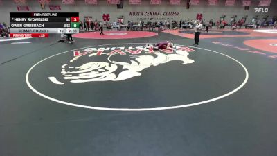 184 lbs Champ. Round 2 - Owen Greisbach, Augsburg vs Henry Rydwelski, North Central