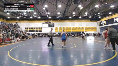 190 lbs Quarterfinal - Liliana Giulianelli, Peters Township vs Giana Wingfield, Canon-McMillan
