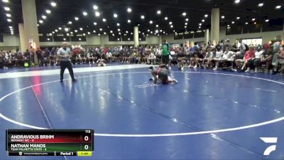 113 lbs Round 1 (6 Team) - Nathan Manos, Team Palmetto State vs Andravious Brihm, Refinery WC