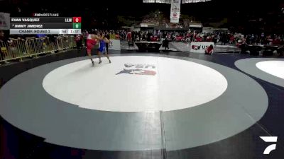 All Cadet Boys Freestyle Lower - 138 lbs Champ. Round 2 - Evan Vasquez, Lion Of Judah Wrestling Academy vs Jimmy Jimenez