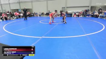 130 lbs Round 3 (8 Team) - Jania Dunigan, Texas Red vs Da`Neya West, Missouri Red