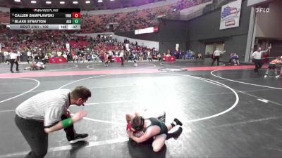 100 lbs Cons. Semi - Blake Stratton, AF Green Demons vs Callen Samplawski, Chippewa Elite