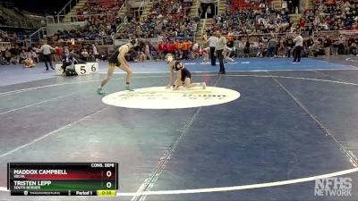 133 lbs Cons. Semi - Maddox Campbell, Velva vs Tristen Lepp, South Border