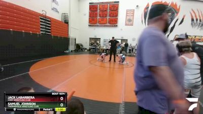 98 lbs Round 2 - Samuel Johnson, Thermopolis Wrestling Club vs Jack LaBarbera, Cody Wrestling Club