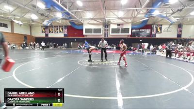 125 lbs 3rd Place Match - Daniel Arellano, Sacramento City College vs Dakota Sanders, College Of Redwoods