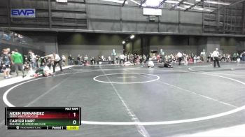 100 lbs Champ. Round 1 - Aiden Fernandez, Derby Wrestling Club vs Carter Hart, Mulvane Jr. Wrestling Club