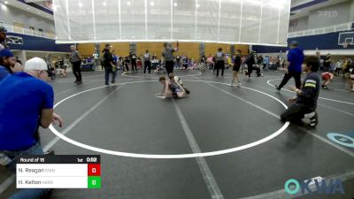 52 lbs Round Of 16 - Noel Reagan, Standfast vs Huxley Kelton, Harrah Little League Wrestling