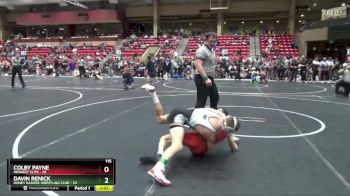 115 lbs Finals (2 Team) - Davin Renick, Honey Badger Wrestling Club vs Colby Payne, Midwest Elite