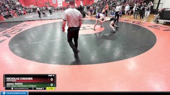 157 lbs Quarterfinal - Geno Papes, New Lenox (PROVIDENCE CATHOLIC) vs Nicholas Cheshier, WAUCONDA