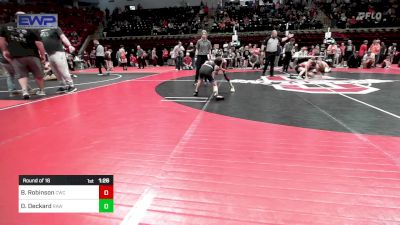 70 lbs Round Of 16 - Bradley Robinson, Claremore Wrestling Club vs Daxton Deckard, Raw Wrestling Club