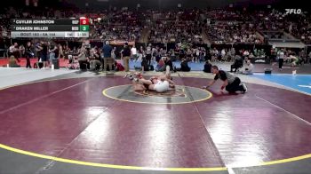 6A 144 lbs Quarterfinal - Draken Miller, Meridian vs Cuyler Johnston, Highland-P