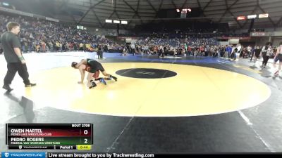 106 lbs Cons. Round 1 - Owen Martel, Moses Lake Wrestling Club vs Pedro Rogers, Federal Way Spartans Wrestling