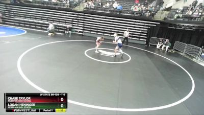 116 lbs Champ. Round 2 - Logan Heninger, Herriman High School vs Chase Taylor, Riverton High School