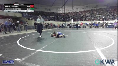 49 lbs Quarterfinal - Kanon Zappone, Barnsdall Youth Wrestling vs Everlee Henderson, Standfast