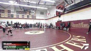 133 lbs Semifinal - Caden Talmadge, Sacramento City College vs Ben Quilpa, Sacramento City College