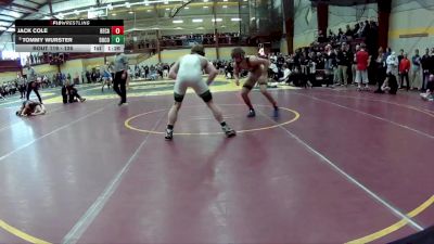 126 lbs Champ. Round 2 - Jack Cole, Bethlehem Catholic vs Tommy Wurster, Dublin Coffman