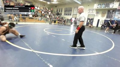 165 lbs Cons. Round 5 - Damian Ochoa, Trabuco Hills vs Brian Battulga, South Torrance