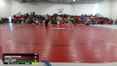 120 lbs Cons. Semi - Johnny Escalera, Northglenn vs Wyatt Faris, Pueblo County