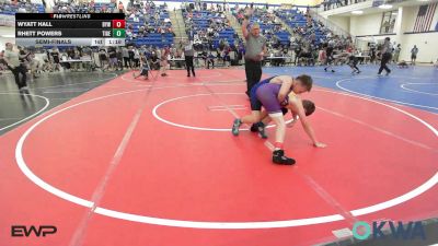 110 lbs Semifinal - Wyatt Hall, Bristow Elementary Wrestling Club vs Rhett Powers, Tiger Trained Wrestling
