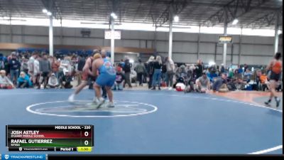 220 lbs Semifinal - Josh Astley, O`Leary Middle School vs Rafael Gutierrez, Nyssa