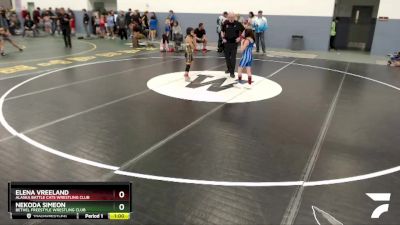 70 lbs Round 1 - Nekoda Simeon, Bethel Freestyle Wrestling Club vs Elena Vreeland, Alaska Battle Cats Wrestling Club