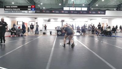 160 lbs Cons. Sub-semis - Mira Sonnen, Columbia University vs Makayla Phillips, Purdue University Women's Wrestling Club
