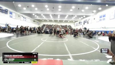 82-87 lbs Round 1 - Eva Odore, Cal-Grapplers vs Preslee Grantham, Lion Of Judah Wrestling Academ