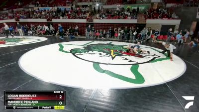 126 lbs Round 3 (8 Team) - Logan Rodriguez, Canyon West Plains vs Maverick Penland, Fort Worth Benbrook