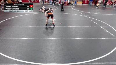 126 lbs Semifinal - Ayden Caywood, Nampa vs Henry Thomas, Glenns Ferry High School