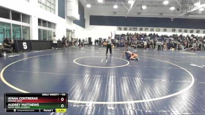 110 lbs Semifinal - Ayana Contreras, Orange Vista vs Audrey Matthews, Santa Rosa Academy