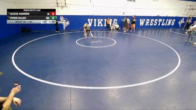 100 lbs 2nd Place Match - Piper Eller, Sanderson Wrestling Academy vs Alicia Hansen, Agon Academy