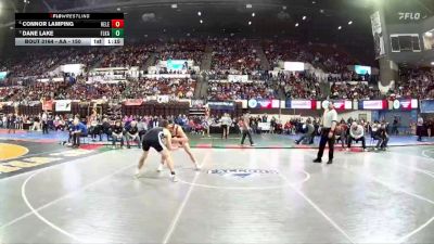 AA - 150 lbs Quarterfinal - Dane Lake, Flathead (Kalispell) vs Connor Lamping, Helena