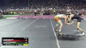 D4-120 lbs Quarterfinal - Daven Lockwood, New Lothrop HS vs Julien Kimling, Hudson Area HS