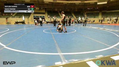 119 lbs 3rd Place - Rhylen Harris, Midwest City Bombers Youth Wrestling Club vs Race Foster, Tahlequah Wrestling Club