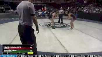 Girls 120 lbs Quarterfinal - Nevaeh Bracamonte, Valencia vs Tanessa Torres, Volcano Vista