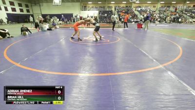 125 lbs Cons. Round 4 - Brian Hill, Central Methodist vs Adrian Jimenez, Missouri Valley