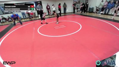 55 lbs Semifinal - Tucker Korb, Vinita Kids Wrestling vs Kai'Aar Roberson, Grove Takedown Club