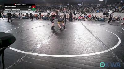 130 lbs Quarterfinal - Kelsie Rains, Tecumseh Youth Wrestling vs Audrey Hembree, Wyandotte Youth Wrestling