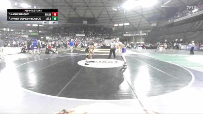 Boys 1B/2B 132 Cons. Semi - Kash Wright, Goldendale vs Javier Lopez-Velasco, Liberty Bell