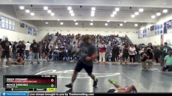 92 lbs 5th Place Match - Ziggy Stewart, Yucaipa Thunder Wrestling Club vs Royce Sanchez, Hawkeye WC