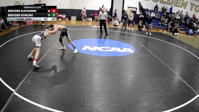114 lbs Cons. Semi - Brayden Alexander, Norwin vs Brayden Dowling, Pine Richland