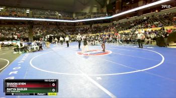 110 Class 1 lbs Champ. Round 1 - Paityn Basler, Ste. Genevieve vs Shavon Kyem, St. Charles