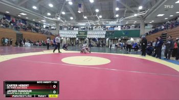 132 lbs Cons. Round 3 - Carter Hebert, Del Norte (San Diego) vs Jayden Mansour, Granite Hills (El Cajon)